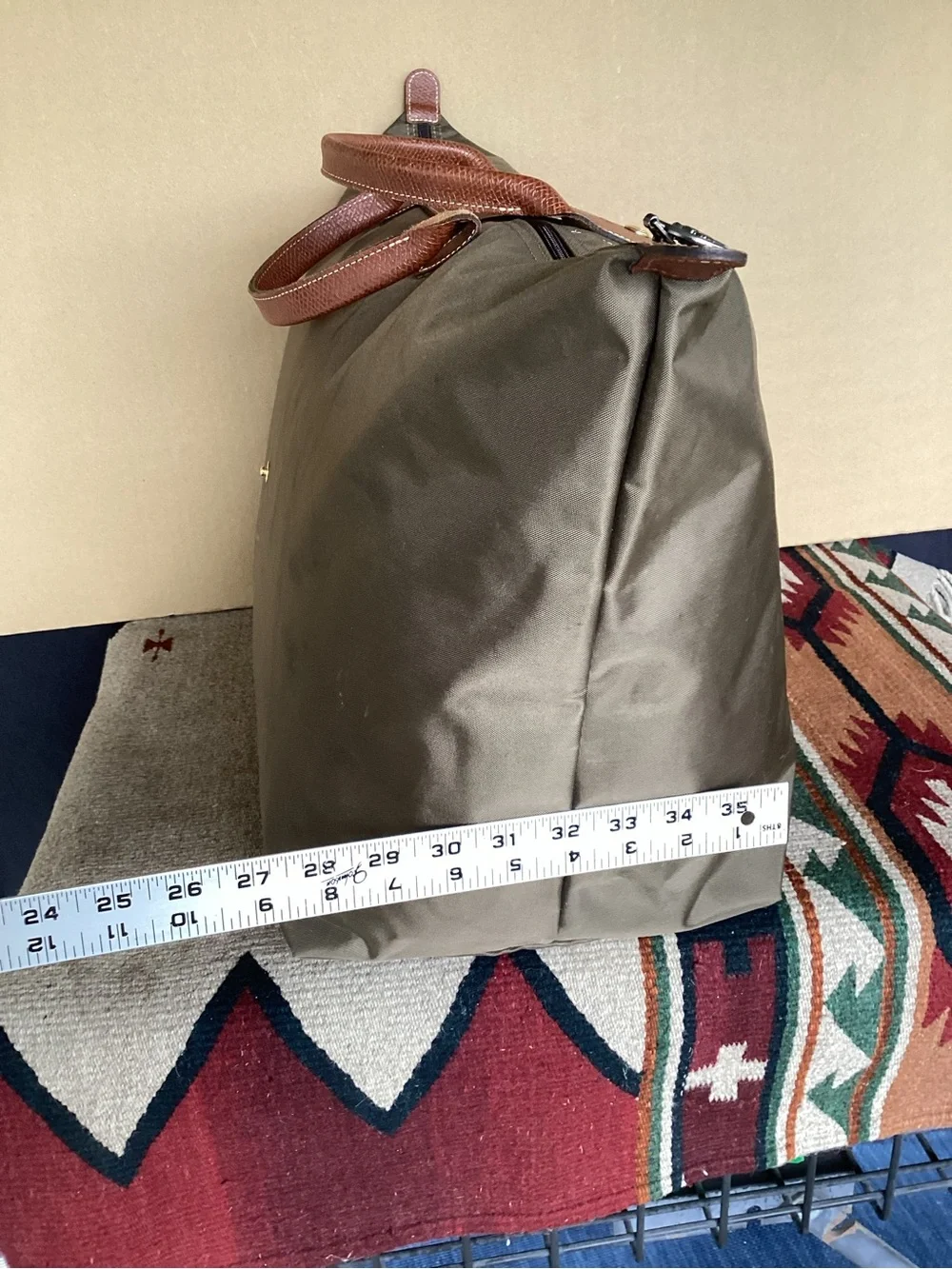 Longchamp Le Pliage Paris travel bag green tote bag